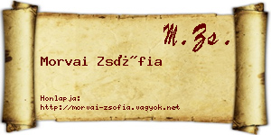 Morvai Zsófia névjegykártya