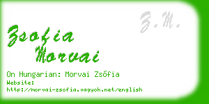 zsofia morvai business card